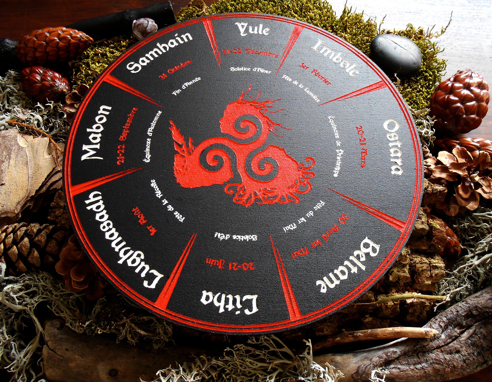 Triskel, Triskell, Wicca, Celte, Ésotérisme, Roue Wicca, de L'année, Wiccan, Autel Arcane