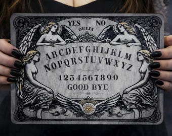 Vintage Ouija "ANGEL DIVINE" sumptuous Ouija board, Vintage Style Wooden Ouija, Divination Tool, Esotericism and Spiritism Accessory.