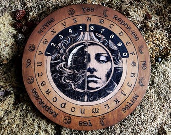 Esotericism, Divinatory Tray for pendulum "CELESTIAL KINGDOM", Divinatory Art, Clairvoyance, Divinatory and esoteric tool.