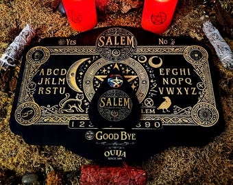Authentic Ouija "SALEM 1962" inspired by the fascinating history of the Salem witches, Esoteric object, Spiritualism board.