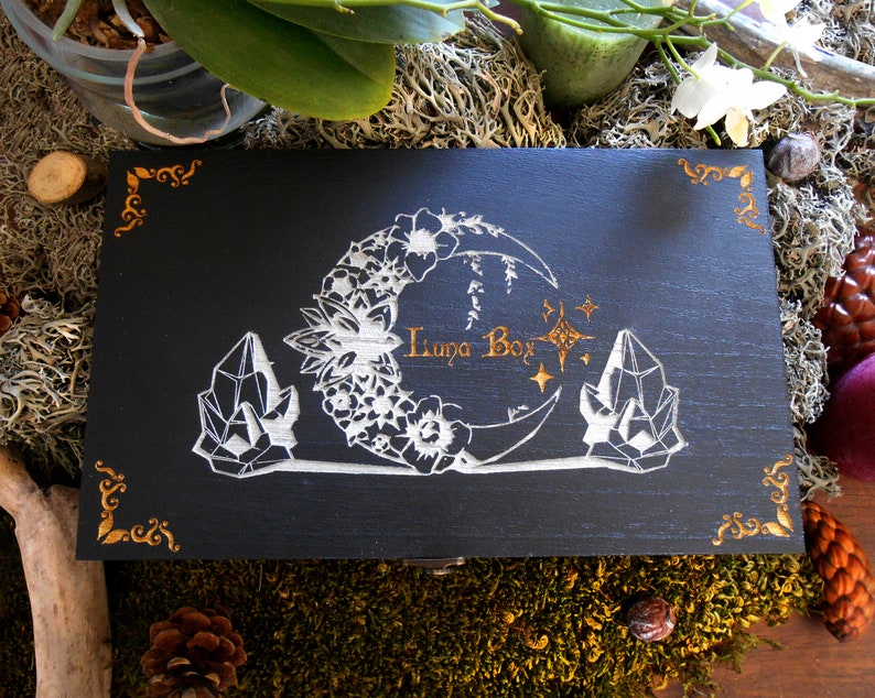Boîte cristaux Boîte ésotérique boîte à bijoux boîte à Etsy