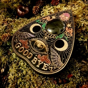 Esotericism, Ouija, Ouija Pointer and Drop, Ouija Board, Ouijaboard, Spiritboard, Ouija Board, esoteric, clairvoyance, Divinatory Art