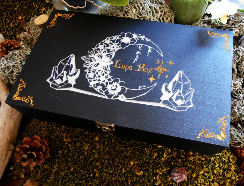 Boîte cristaux Boîte ésotérique boîte à bijoux boîte à Etsy