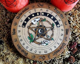 Esotericism Divinatory Pentacle, Pendulum Tray, Divinatory Art, Clairvoyance and Spiritual Protection, magic pentacle Radiesthesia.
