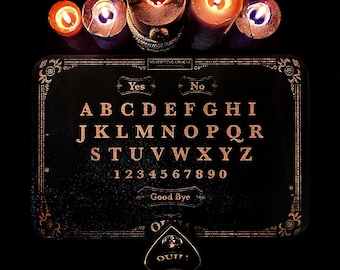Ouija Board, Engraved Wood, Ouija Board, Divination Board, Spiritism and Occult Clairvoyance, Contacting the Deceased, Magical and Mystical Object