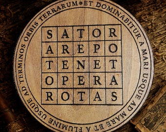 Sator Magic Square, Ancient esoteric symbol with powerful Latin inscription - Mystical object - protective talisman - Magic rituals