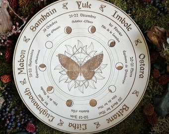 Wicca Moon Wheel wicca and Sabbat, esotericism, butterfly, wiccan