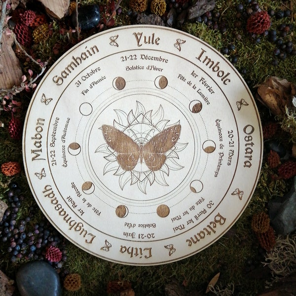 Wicca Moon Wheel wicca and Sabbat, esotericism, butterfly, wiccan