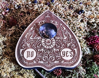 Ouija, Mystic Cat drop pointer, Mystic cat planchette, Spiritism, ouija board, ouija table, Ouija slider, occult object