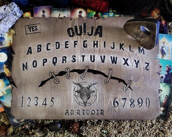 Ouija "SCAR" Genuine ouija board engraved on wood, Esoteric divination tool, Object of worship, magical & mystical tool.
