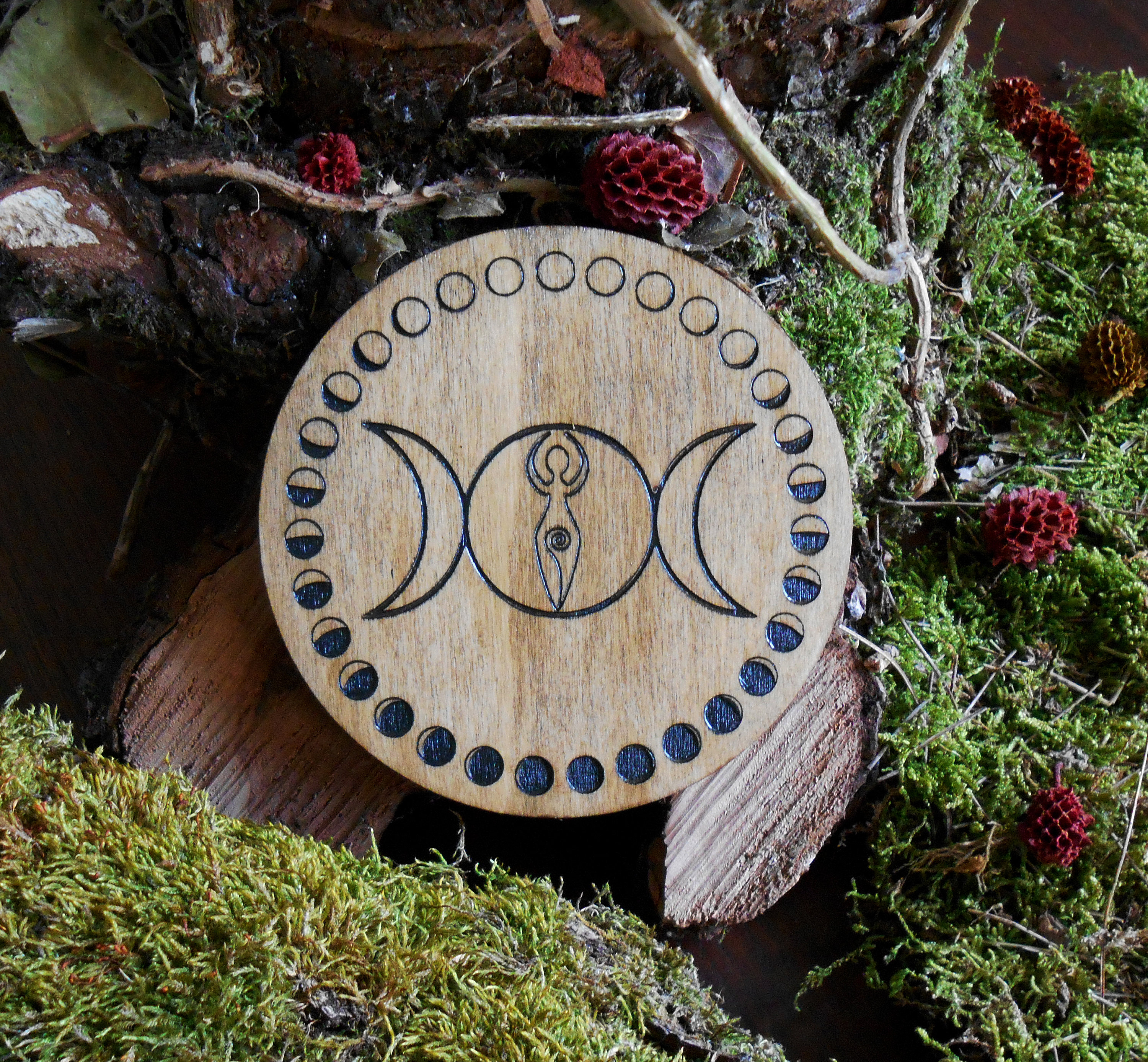 Triple Lune, Lune, Wicca, Wiccan, Hekate, Pagan, Paganisme, Lunaire, Autel Ésotérique, Boutique Ésot