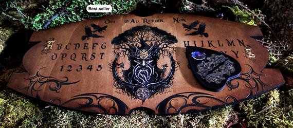 Ouija , Planche Ouija, Ouijaboard, Planchette spiritisme, Ésotérisme, Outil ésotérique, Occulte, Pointeur Ouija, Goutte Ouija, Talkingboard