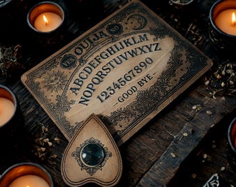 Vintage Victorian Ouija Board – Mystical Wooden Oracle | Spiritism, Divination & Antique Esoteric Decoration. Wiccan Witchcraft.