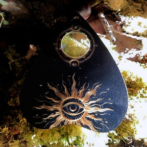 Ouija, drop pointer planchette, Ouija accessory for divination board, wooden ouija, esotericism, ouija board and ouija table