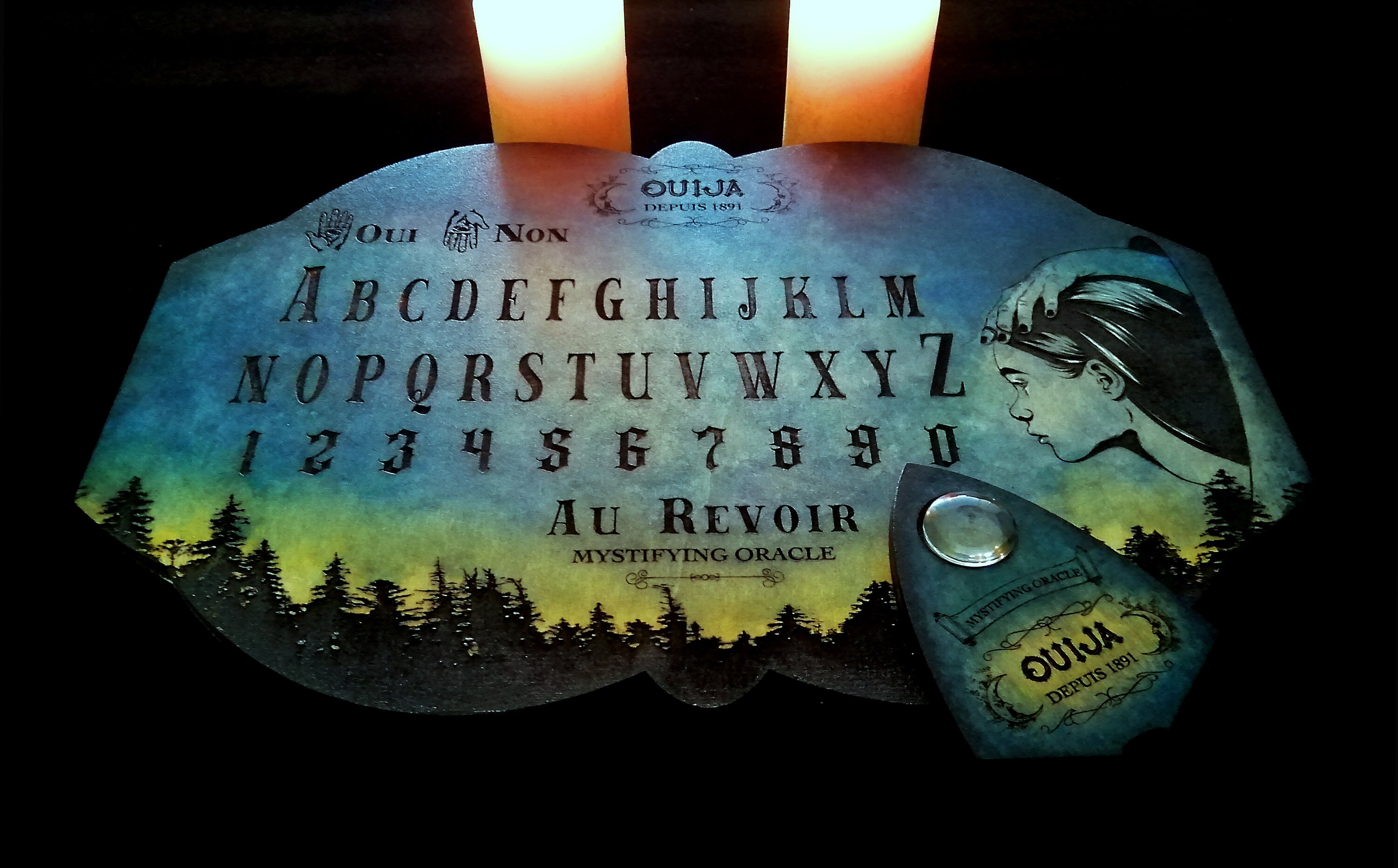 Ésotérisme, Ouija, Planche Ouija, Occulte, Planche de Conseil, Spiritisme, Planchette