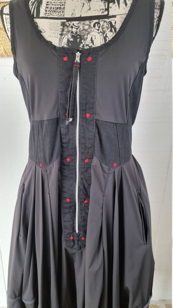 1990 s Black Dress Fitted Dress Gothic Aesthetic Edgy Style True Vintage Dress With Pockets Cotton Mix Dress With Zip. 90 s Dresses Etsy UK