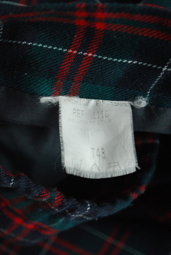 Tartan Skirt Size: L Vintage Skirt Wool Mix Made … - image 8