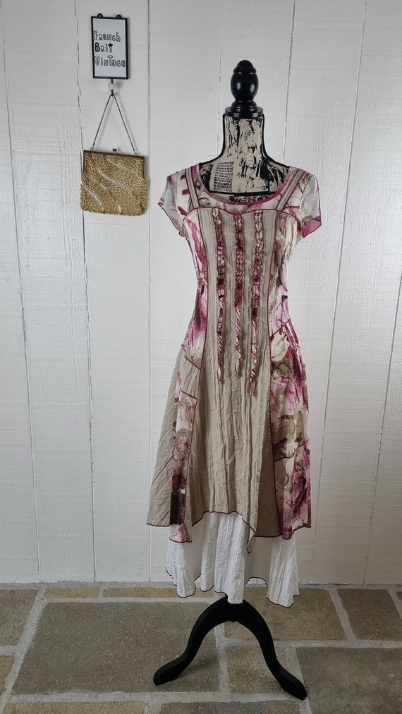 1990s Pink Dress, Size: XS, Vintage Pink Dress, F… - image 1