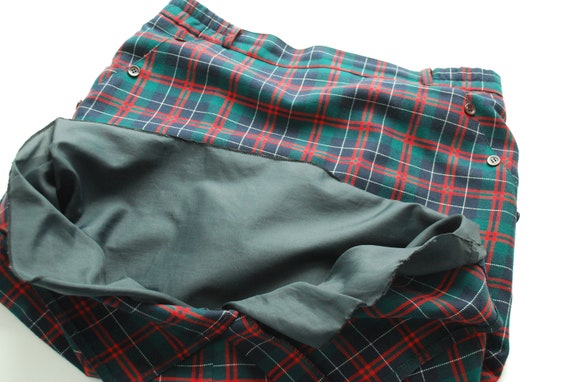 Tartan Skirt Size: L Vintage Skirt Wool Mix Made … - image 7