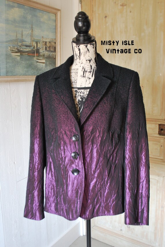 Purple Blazer Vintage Blazer Jacket 