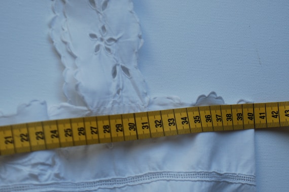 Antique Dress, White Cotton Dress, Hand Embroider… - image 8