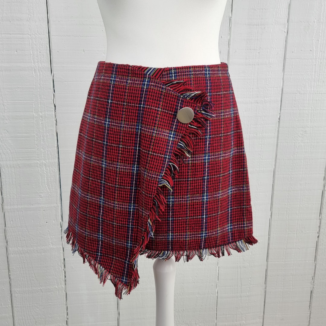 Mini Check Skirt Checkered Skirt Plaid Skirt Red Check Skirt Alt Style ...