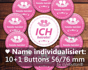 JGA Buttons XL-Set #2: 10+1 Anstecker