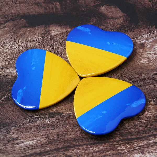 Ukraine Buttons | Anstecker blau gelb Flagge Ukrajina