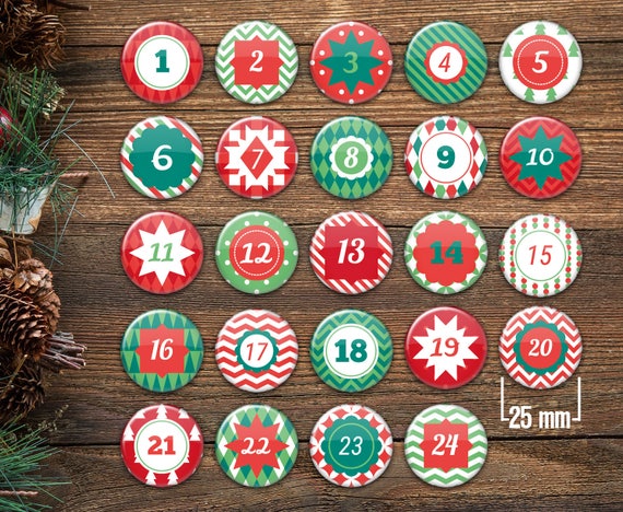 Christmas Advent Button Sets