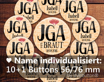 JGA Buttons XL-Set #3: 10+1 Anstecker