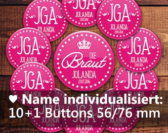 JGA Buttons XL-Set #1: 10+1 Anstecker