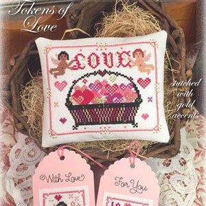 TOKENS of LOVE PDF zum sofortigen Download CalicoConditionery Kreuzstichvorlage Herzen Valentinstag Engelchen