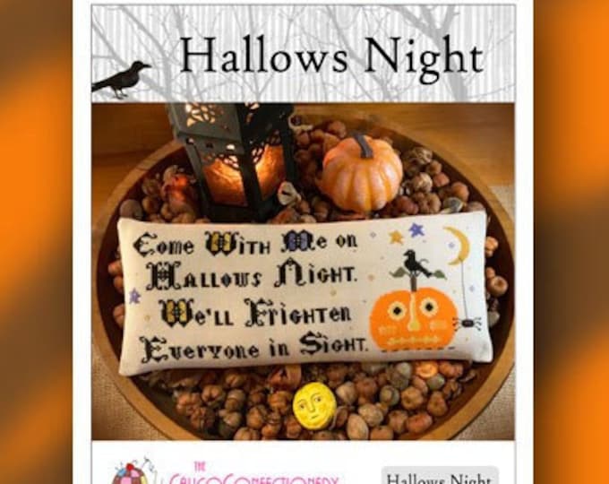 HALLOWS NIGHT Paper/Mailed counted cross stitch pattern CalicoConfectionery Halloween Jackolantern Pumpkin