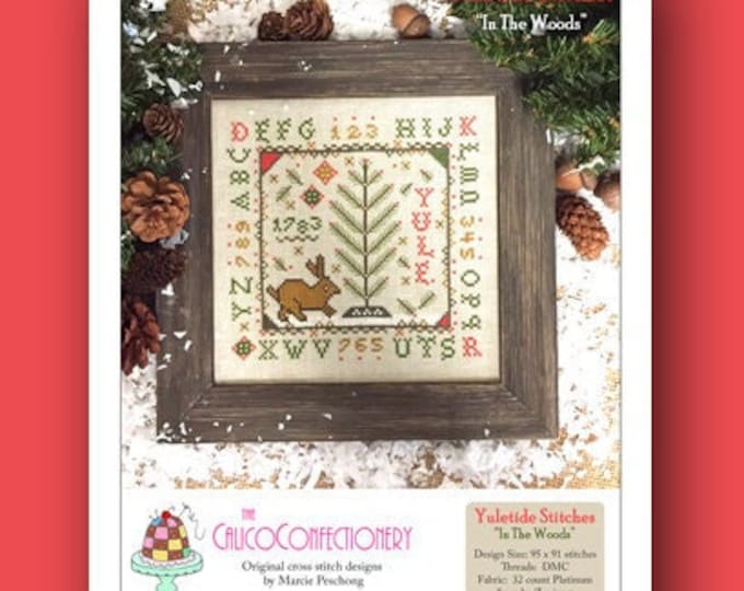 IN ThE WOODS Paper/Mailed CalicoConfectionery Christmas Winter Yule Sampler Primitive
