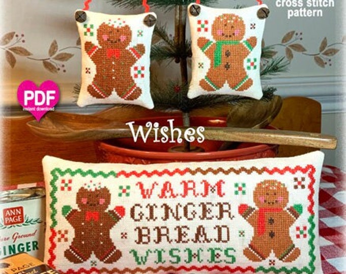 WARM GiNGERBREAD WiSHES PDF/Instant download CalicoConfectionery Christmas Baking Ornaments
