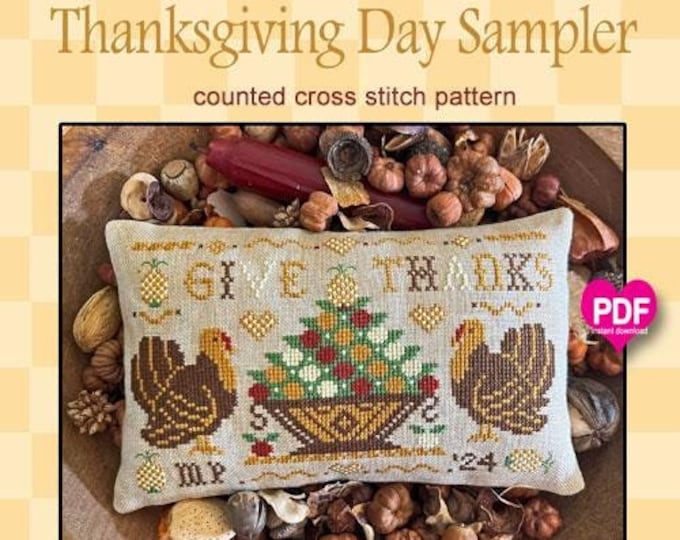 THANKSGIVING DaY SAMPLER PDF/Instant Download counted cross stitch pattern CalicoConfectionery Fall Harvest