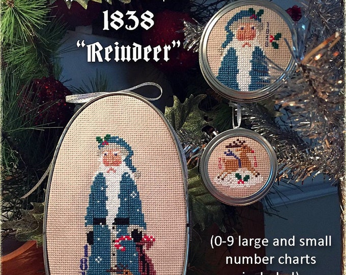 Olde FATHER CHRISTMAS 1838 PDF/INSTaNT DOWNLoAD counted cross stitch pattern CalicoConfectionery Christmas Santa ornament primitive