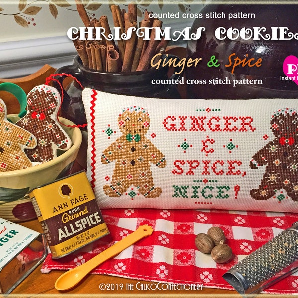 Gingerbread Cross Stitch Pattern Etsy