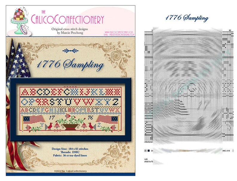 1776 SAMPLING Paper/mailed Counted Cross Stitch Pattern ...