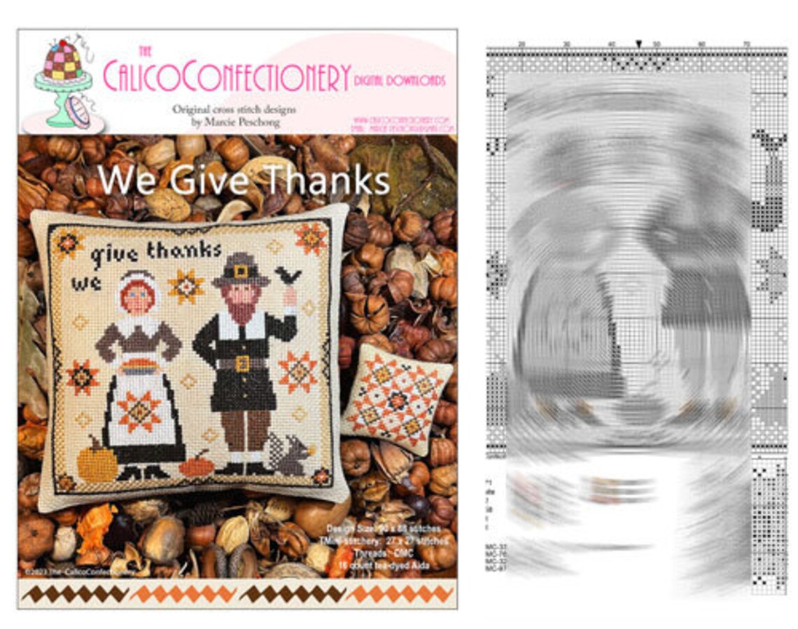 WE GIVE Thanks Pdf/instant Download Counted Cross Stitch Pattern ...