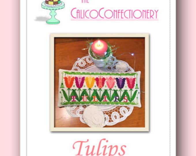 TULIPS Paper/Mailed cross stitch pattern Easter Spring Flowers
