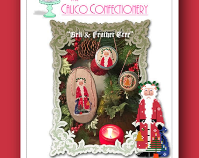 OLDE FATHER CHRISTMAS 1839 Paper/Mailed counted cross stitch pattern CalicoConfectionery Christmas Santa ornament primitive