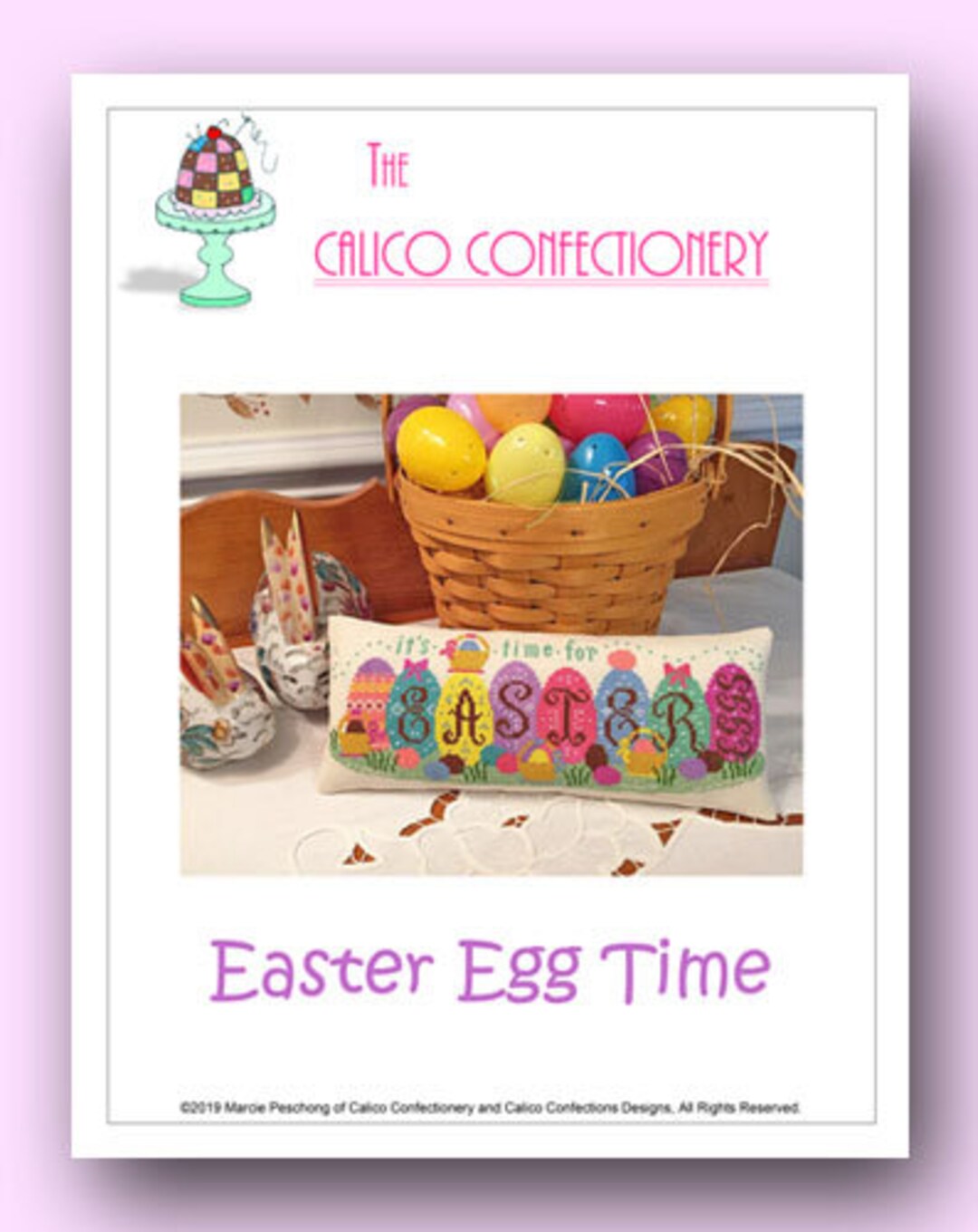 Easter Egg Time PAPER/MAILED Cross Stitch Pattern Easter Basket Eggs - Etsy