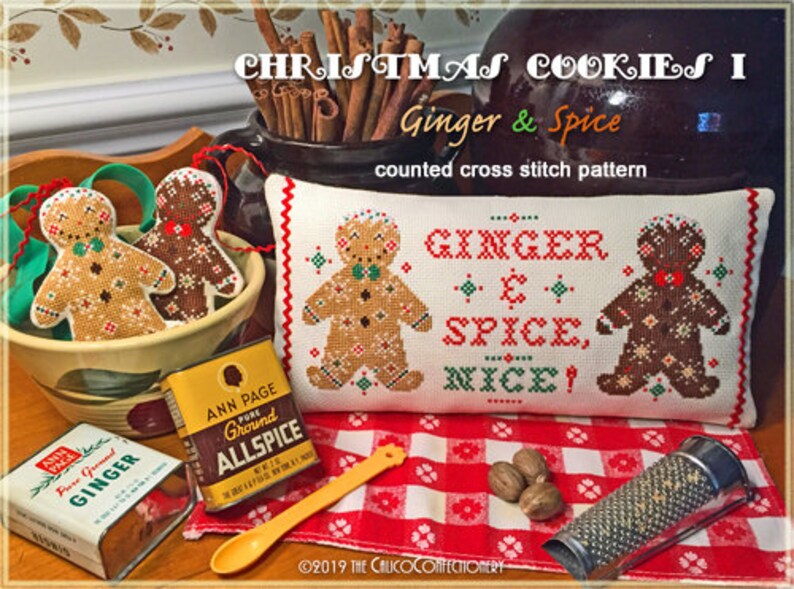 GINGER & SPICE Paper/mailed Counted Cross Stitch Pattern Etsy