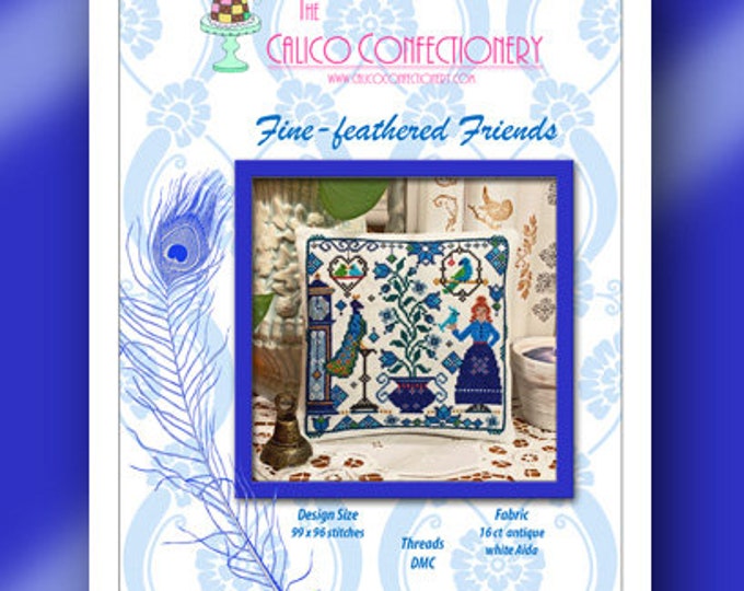 FINE FEATHERED FRIENDS Paper/Mailed counted cross stitch pattern CalicoConfectionery Birds