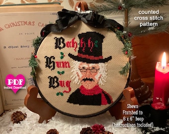 EBENEZER PDF/Instant counted cross stitch pattern CalicoConfectionery Christmas Scrooge