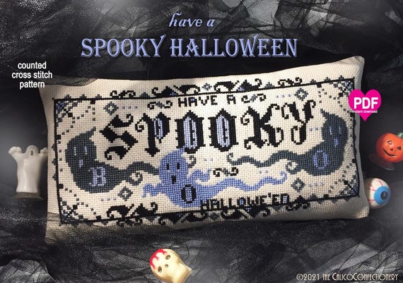 SPOOKY HALLOWEEN PDF/Instant Download counted cross stitch pattern CalicoConfectionery Halloween Ghosts