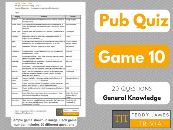 Ultimate Tie Breaker Quiz Questions - Pub Quiz - Best Quiz Questions