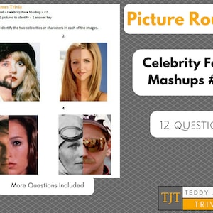 Trivia Questions - Picture Round - Celebrity Face Mashup #2
