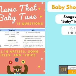 Baby Shower Game - Name that Baby Tune - Printable